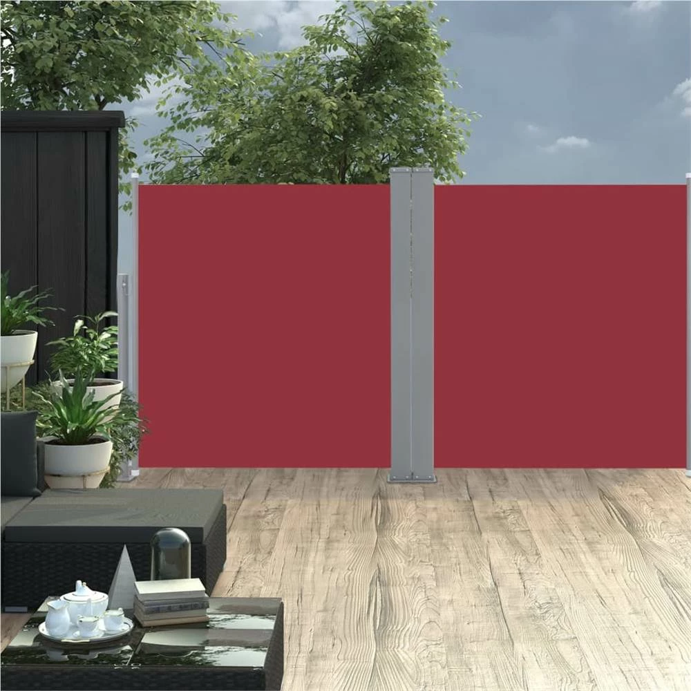 Retractable Side Awning Red 100x600 Cm - Image 2