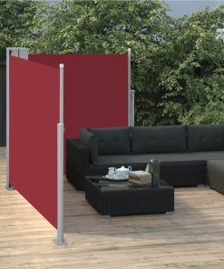 Retractable Side Awning Red 100x600 Cm -Room Retractable Side Awning Red 100x600 cm 441450 2