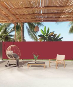 Retractable Side Awning Red 160x1000 Cm