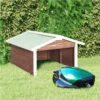 Robotic Lawn Mower Garage 72x87x50 Cm Mocca And White Firwood -Room Robotic Lawn Mower Garage 72x87x50 cm Mocca and White Firwood 486513 0