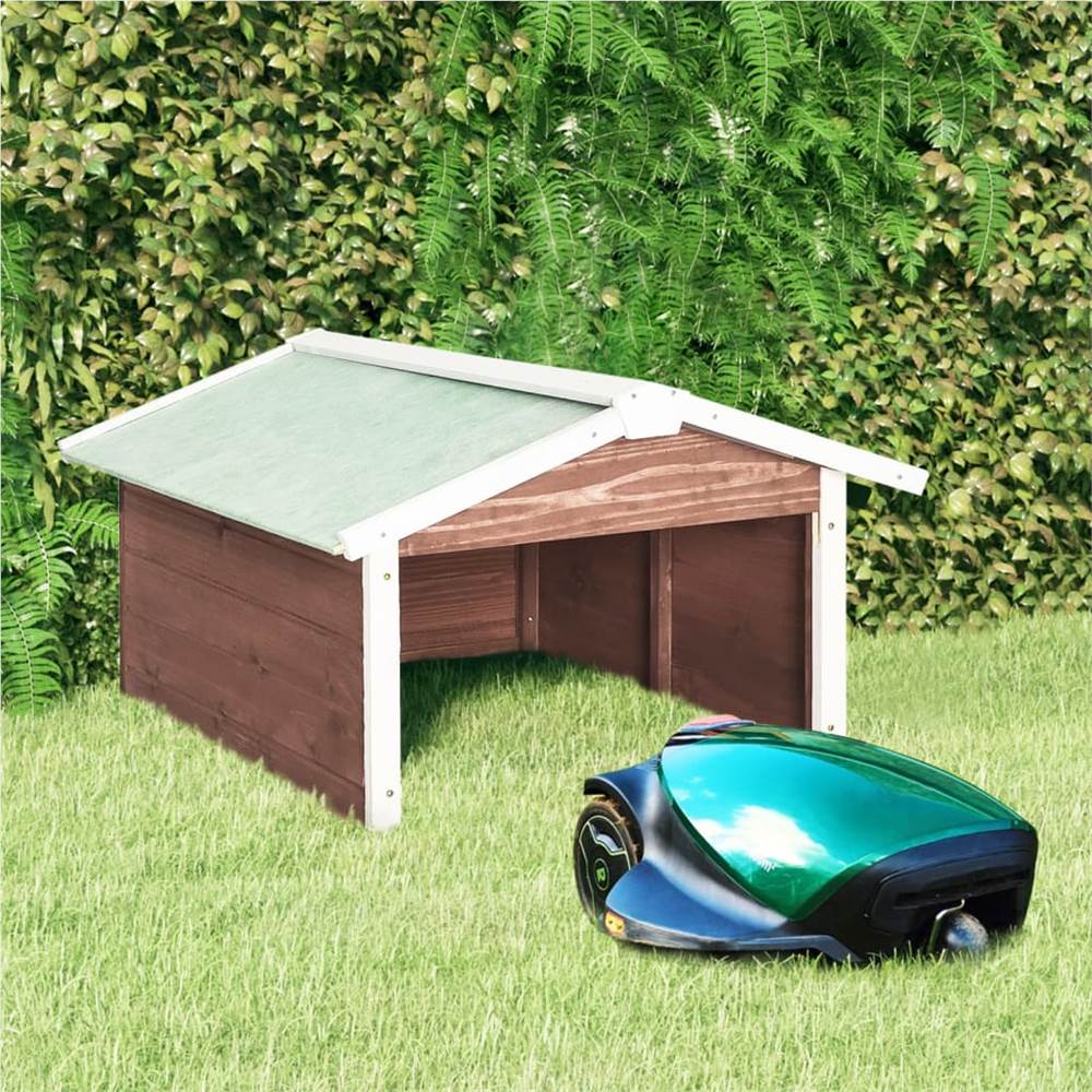 Robotic Lawn Mower Garage 72x87x50 cm Mocca and White Firwood Robotic Lawn Mower Garage 72x87x50 Cm Mocca And White Firwood -Room Robotic Lawn Mower Garage 72x87x50 cm Mocca and White Firwood 486513 0