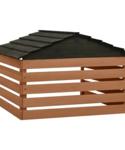 Robotic Lawn Mower Garage Black And Brown 78x74x54 Cm WPC -Room Robotic Lawn Mower Garage Black and Brown 78x74x54 cm WPC 472044 3