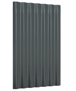 Roof Panels 12 Pcs Powder-coated Steel Anthracite 60x36 Cm -Room Roof Panels 12 pcs Powder coated Steel Anthracite 60x36 cm 515131 2