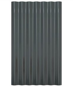 Roof Panels 12 Pcs Powder-coated Steel Anthracite 60x36 Cm -Room Roof Panels 12 pcs Powder coated Steel Anthracite 60x36 cm 515131 3