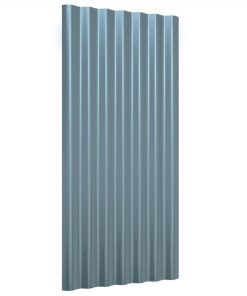 Roof Panels 12 Pcs Powder-coated Steel Grey 80x36 Cm 4 Roof Panels 12 Pcs Powder-coated Steel Grey 80x36 Cm -Room Roof Panels 12 pcs Powder coated Steel Grey 80x36 cm 515058 2