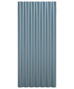 Roof Panels 12 Pcs Powder-coated Steel Grey 80x36 Cm 5 Roof Panels 12 Pcs Powder-coated Steel Grey 80x36 Cm -Room Roof Panels 12 pcs Powder coated Steel Grey 80x36 cm 515058 3