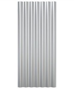 Roof Panels 12 Pcs Powder-coated Steel Silver 80x36 Cm 5 Roof Panels 12 Pcs Powder-coated Steel Silver 80x36 Cm -Room Roof Panels 12 pcs Powder coated Steel Silver 80x36 cm 514784 3