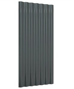 Roof Panels 36 Pcs Powder-coated Steel Anthracite 80x36 Cm -Room Roof Panels 36 pcs Powder coated Steel Anthracite 80x36 cm 516131 2