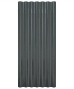 Roof Panels 36 Pcs Powder-coated Steel Anthracite 80x36 Cm -Room Roof Panels 36 pcs Powder coated Steel Anthracite 80x36 cm 516131 3
