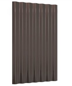 Roof Panels 36 Pcs Powder-coated Steel Brown 60x36 Cm -Room Roof Panels 36 pcs Powder coated Steel Brown 60x36 cm 516594 2