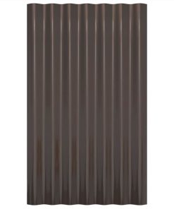 Roof Panels 36 Pcs Powder-coated Steel Brown 60x36 Cm -Room Roof Panels 36 pcs Powder coated Steel Brown 60x36 cm 516594 3