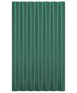 Roof Panels 36 Pcs Powder-coated Steel Green 60x36 Cm 5 Roof Panels 36 Pcs Powder-coated Steel Green 60x36 Cm -Room Roof Panels 36 pcs Powder coated Steel Green 60x36 cm 516595 3