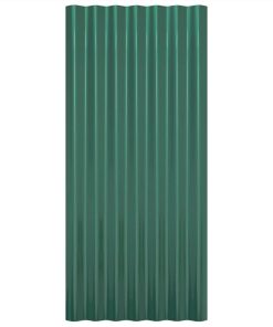 Roof Panels 36 Pcs Powder-coated Steel Green 80x36 Cm 5 Roof Panels 36 Pcs Powder-coated Steel Green 80x36 Cm -Room Roof Panels 36 pcs Powder coated Steel Green 80x36 cm 516145 3