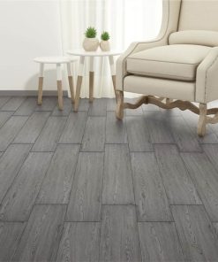Self-adhesive PVC Flooring Planks 2.51 M² 2 Mm Dark Grey