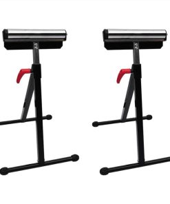 Set Of 2 Adjustable Roller Stands