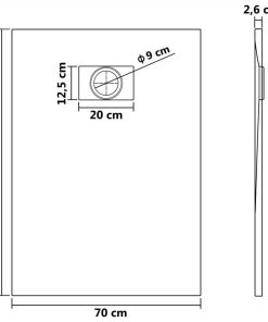 Shower Base Tray SMC White 100x70 Cm -Room Shower Base Tray SMC White 100x70 cm 450704 5