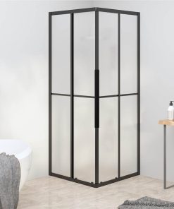 Shower Cabin Frosted ESG 70x70x180 Cm Black