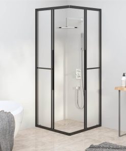 Shower Cabin Frosted ESG 70x70x180 Cm Black -Room Shower Cabin Frosted ESG 70x70x180 cm Black 517678 2