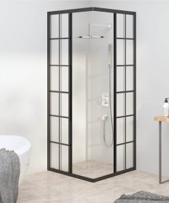 Shower Cabin Frosted ESG 80x80x180 Cm Black 4 Shower Cabin Frosted ESG 80x80x180 Cm Black -Room Shower Cabin Frosted ESG 80x80x180 cm Black 517675 2