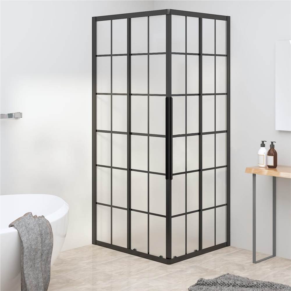 Shower Cabin Frosted ESG 90x70x180 cm Black Shower Cabin Frosted ESG 90x70x180 Cm Black -Room Shower Cabin Frosted ESG 90x70x180 cm Black 517676 0