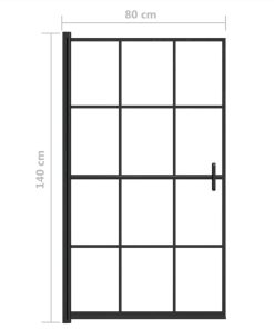 Shower Enclosure ESG 80x140 Cm Black -Room Shower Enclosure ESG 80x140 cm Black 485107 4