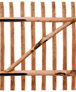 Single Fence Gate Impregnated Hazel Wood 100x120 Cm -Room Single Fence Gate Impregnated Hazel Wood 100x120 cm 489255 1