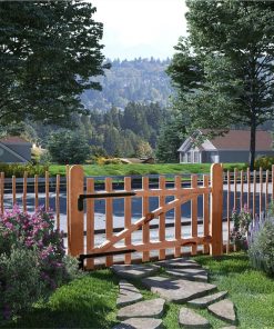 Single Fence Gate Impregnated Hazel Wood 100x60 Cm