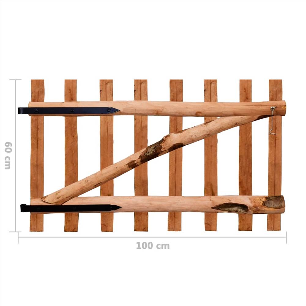 Single Fence Gate Impregnated Hazel Wood 100x60 cm Single Fence Gate Impregnated Hazel Wood 100x60 Cm -Room Single Fence Gate Impregnated Hazel Wood 100x60 cm 489323 5