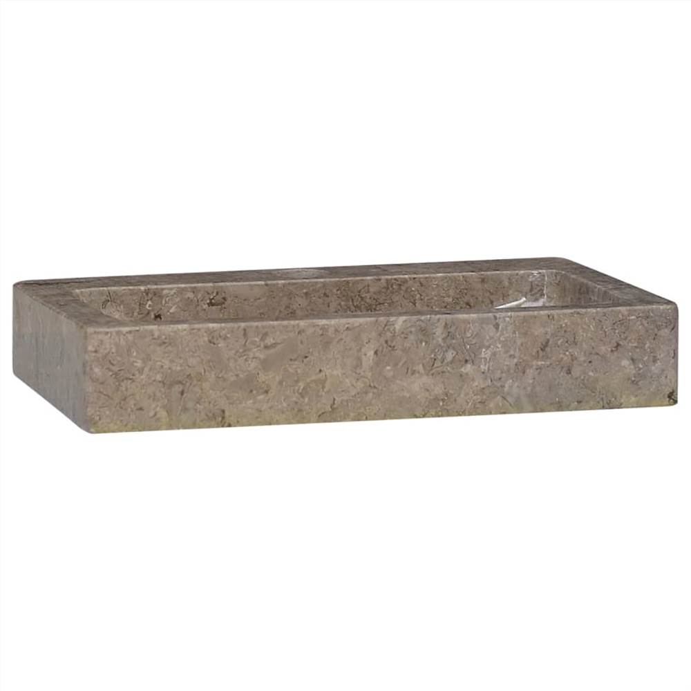 Sink Grey 38x24x6.5 cm Marble Sink Grey 38x24x6.5 Cm Marble -Room Sink Grey 38x24x6 5 cm Marble 464501 1
