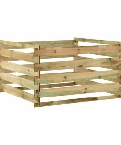 Slatted Garden Composter 120x120x70 Cm Impregnated Pinewood