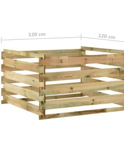 Slatted Garden Composter 120x120x70 Cm Impregnated Pinewood -Room Slatted Garden Composter 120x120x70 cm Impregnated Pinewood 467839 4