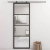 Sliding Door Aluminium And ESG Glass 76x205 Cm Black -Room Sliding Door Aluminium and ESG Glass 76x205 cm Black 462290 0