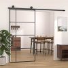 Sliding Door ESG Glass And Aluminium 102.5x205 Cm Black -Room Sliding Door ESG Glass and Aluminium 102 5x205 cm Black 515739 0