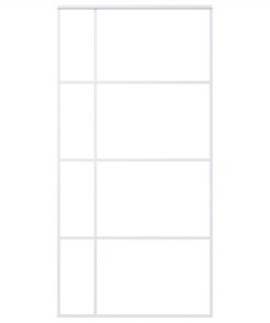 Sliding Door ESG Glass And Aluminium 102.5x205 Cm White -Room Sliding Door ESG Glass and Aluminium 102 5x205 cm White 515740 2