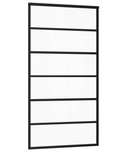 Sliding Door ESG Glass And Aluminium 102x205 Cm Black 4 Sliding Door ESG Glass And Aluminium 102x205 Cm Black -Room Sliding Door ESG Glass and Aluminium 102x205 cm Black 481458 2