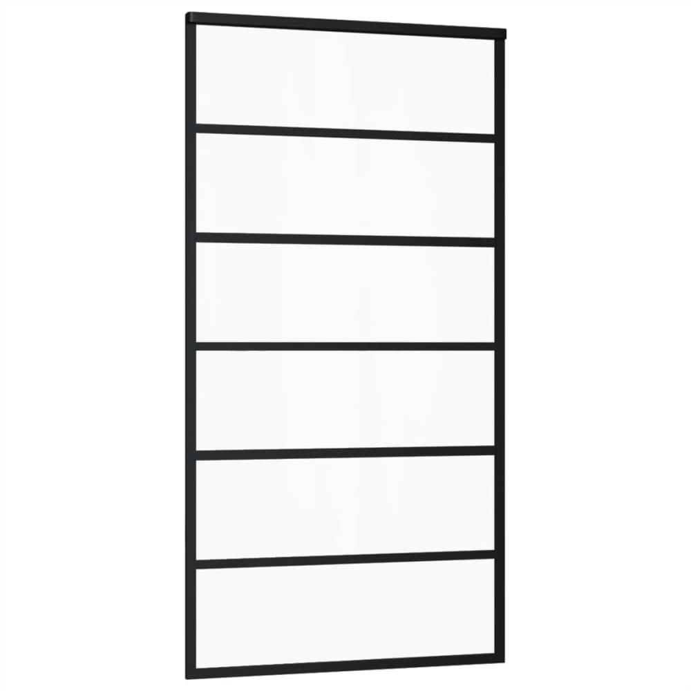 Sliding Door ESG Glass and Aluminium 102x205 cm Black Sliding Door ESG Glass And Aluminium 102x205 Cm Black -Room Sliding Door ESG Glass and Aluminium 102x205 cm Black 481458 2