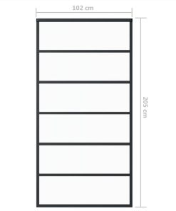 Sliding Door ESG Glass And Aluminium 102x205 Cm Black 6 Sliding Door ESG Glass And Aluminium 102x205 Cm Black -Room Sliding Door ESG Glass and Aluminium 102x205 cm Black 481458 4