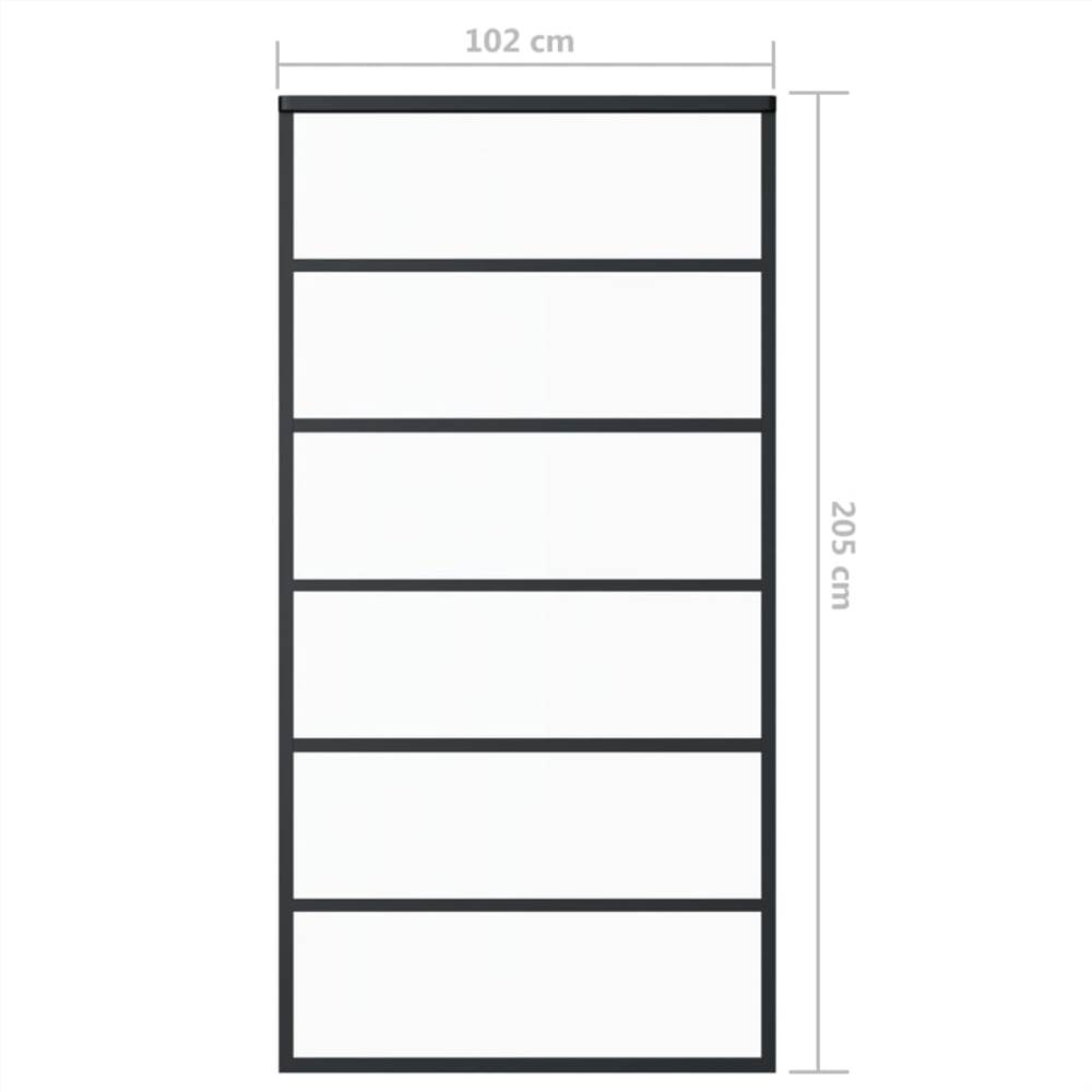 Sliding Door ESG Glass and Aluminium 102x205 cm Black Sliding Door ESG Glass And Aluminium 102x205 Cm Black -Room Sliding Door ESG Glass and Aluminium 102x205 cm Black 481458 4