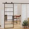 Sliding Door ESG Glass And Aluminium 76x205 Cm Black -Room Sliding Door ESG Glass and Aluminium 76x205 cm Black 481473 0