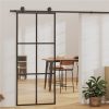 Sliding Door ESG Glass And Aluminium 90x205 Cm Black -Room Sliding Door ESG Glass and Aluminium 90x205 cm Black 481462 0