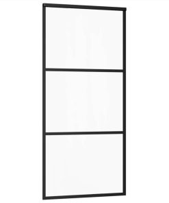 Sliding Door ESG Glass And Aluminium 90x205 Cm Black 4 Sliding Door ESG Glass And Aluminium 90x205 Cm Black -Room Sliding Door ESG Glass and Aluminium 90x205 cm Black 481465 2