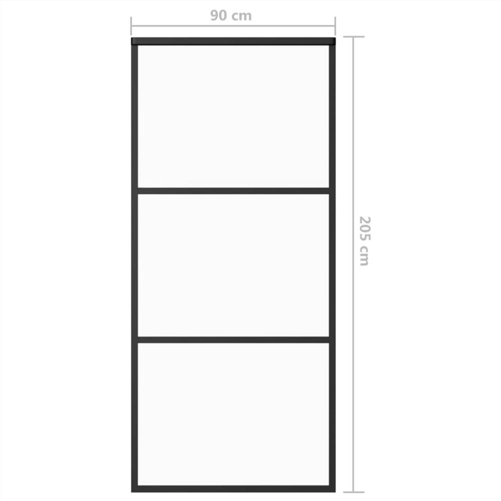 Sliding Door ESG Glass and Aluminium 90x205 cm Black Sliding Door ESG Glass And Aluminium 90x205 Cm Black -Room Sliding Door ESG Glass and Aluminium 90x205 cm Black 481465 4