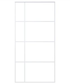 Sliding Door Frosted ESG Glass And Aluminium 102.5x205 Cm White 4 Sliding Door Frosted ESG Glass And Aluminium 102.5x205 Cm White -Room Sliding Door Frosted ESG Glass and Aluminium 102 5x205 cm White 515828 2