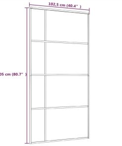 Sliding Door Frosted ESG Glass And Aluminium 102.5x205 Cm White 6 Sliding Door Frosted ESG Glass And Aluminium 102.5x205 Cm White -Room Sliding Door Frosted ESG Glass and Aluminium 102 5x205 cm White 515828 4