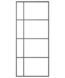 Sliding Door Frosted ESG Glass And Aluminium 90x205 Cm Black -Room Sliding Door Frosted ESG Glass and Aluminium 90x205 cm Black 515736 2