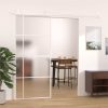 Sliding Door Frosted ESG Glass And Aluminium 90x205 Cm White 1 Sliding Door Frosted ESG Glass And Aluminium 90x205 Cm White -Room Sliding Door Frosted ESG Glass and Aluminium 90x205 cm White 515742 0