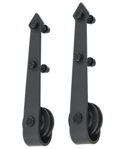 Sliding Door Hardware Kit 200 Cm Steel Black -Room Sliding Door Hardware Kit 200 cm Steel Black 442650 3