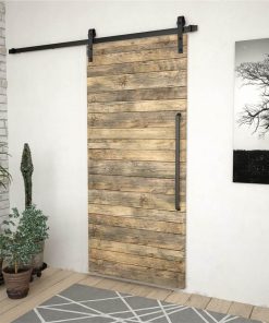 Sliding Door Hardware Kit 200 Cm Steel Black 4 Sliding Door Hardware Kit 200 Cm Steel Black -Room Sliding Door Hardware Kit 200 cm Steel Black 450056 2