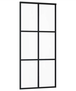 Sliding Door With Hardware Set ESG Glass&Aluminium 90x205 Cm 6 Sliding Door With Hardware Set ESG Glass&Aluminium 90x205 Cm -Room Sliding Door with Hardware Set ESG Glass Aluminium 90x205 cm 493792 4