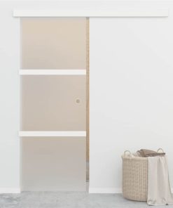 Sliding Door With Soft Stops ESG Glass And Aluminium 76x205 Cm